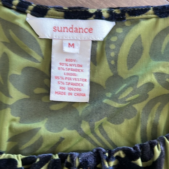 SUNDANCE Velvet Floral Top with Scoop Neck - Picture 3 of 5